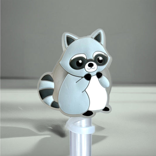 LED Light Up Ricky The Raccoon Straw Topper