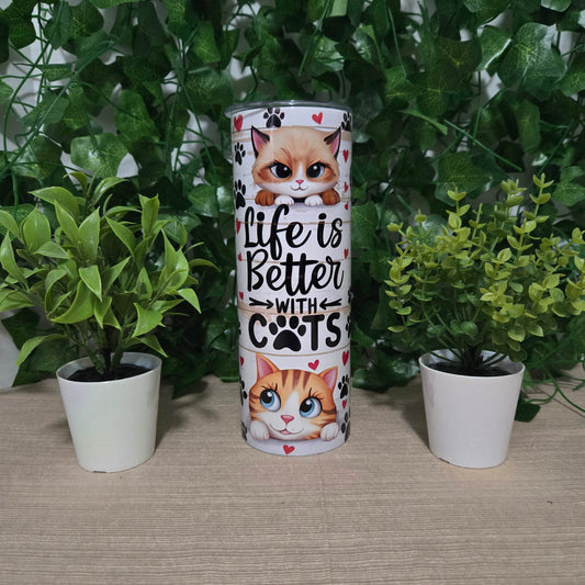 Life is Better with Cats Tumbler
