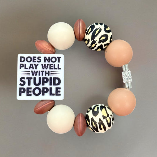 Stupid People Handle Bracelet - Tumbler Handle Charm