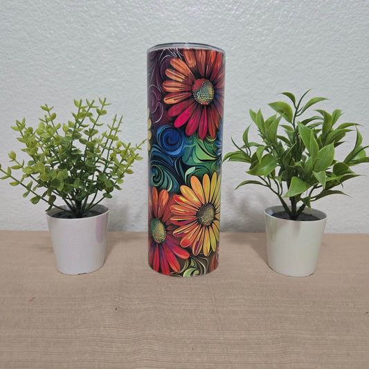 Daises Rainbow Tumbler