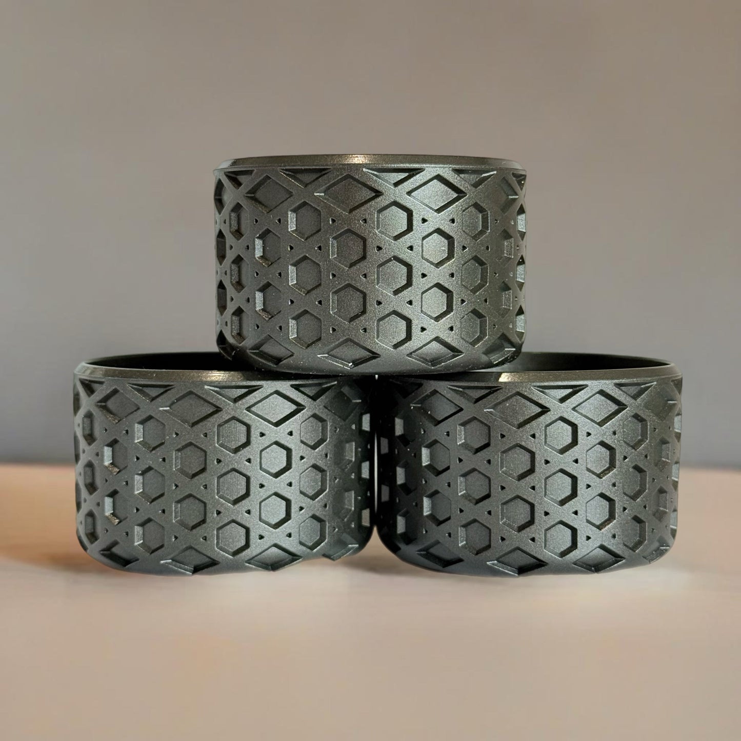 Onyx Shimmer Metallic Waffle Tumbler Boot