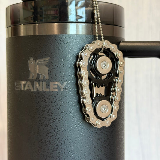 Chain & Gears Fidget Charm - Tumbler Handle Charm