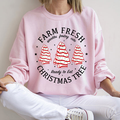 Farm Fresh Christmas Tree Cakes Sweatshirt