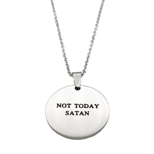 Not Today Satan Circle Necklace