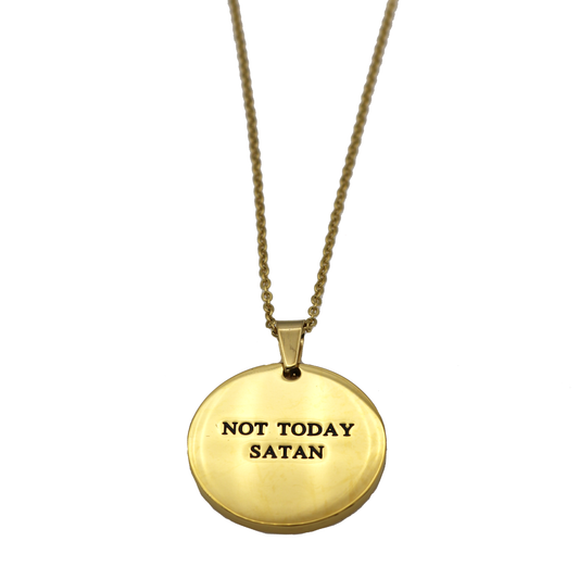Not Today Satan Circle Necklace