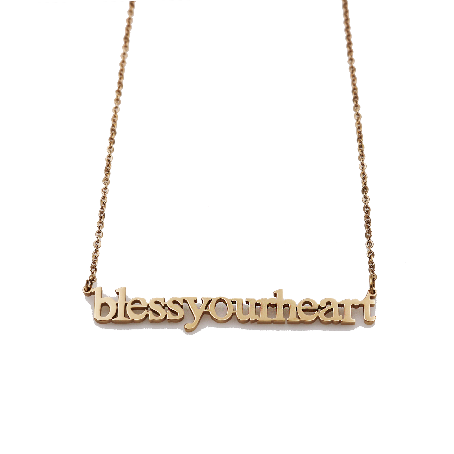 Bless Your Heart Cutout Necklace