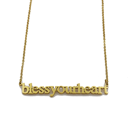 Bless Your Heart Cutout Necklace