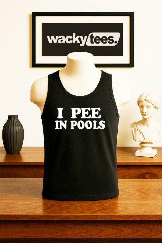 I Pee In Pools Funny Summer Humor Graphic Tee Shirt