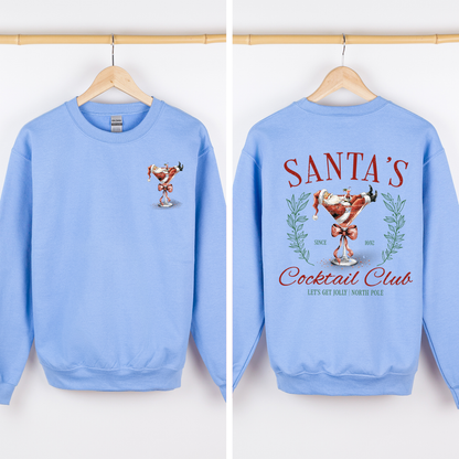 Santa's Cocktail Club, Christmas, Tipsy, Cute, Party Sweatshirt