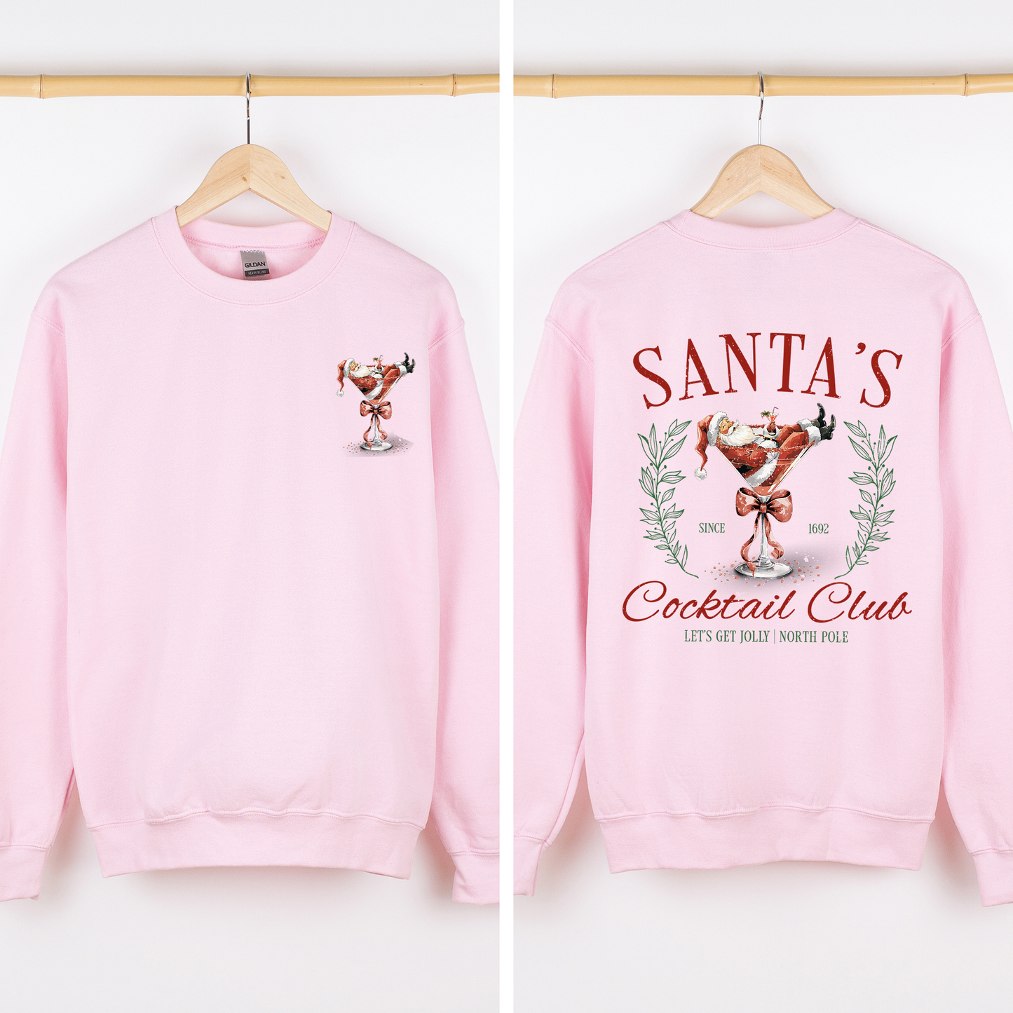 Santa's Cocktail Club, Christmas, Tipsy, Cute, Party Sweatshirt