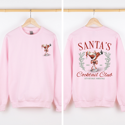 Santa's Cocktail Club, Christmas, Tipsy, Cute, Party Sweatshirt