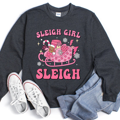 Sleigh Girl Sleigh, Christmas Retro Sweatshirt