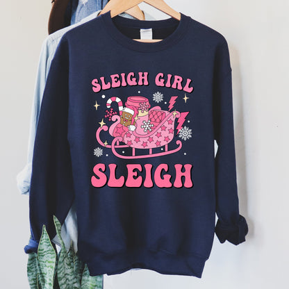 Sleigh Girl Sleigh, Christmas Retro Sweatshirt