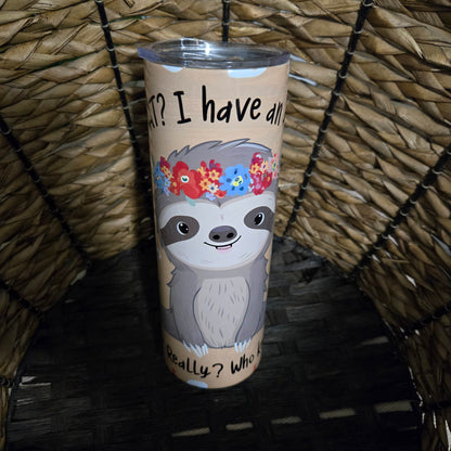Sloth with Attitude Tumbler
