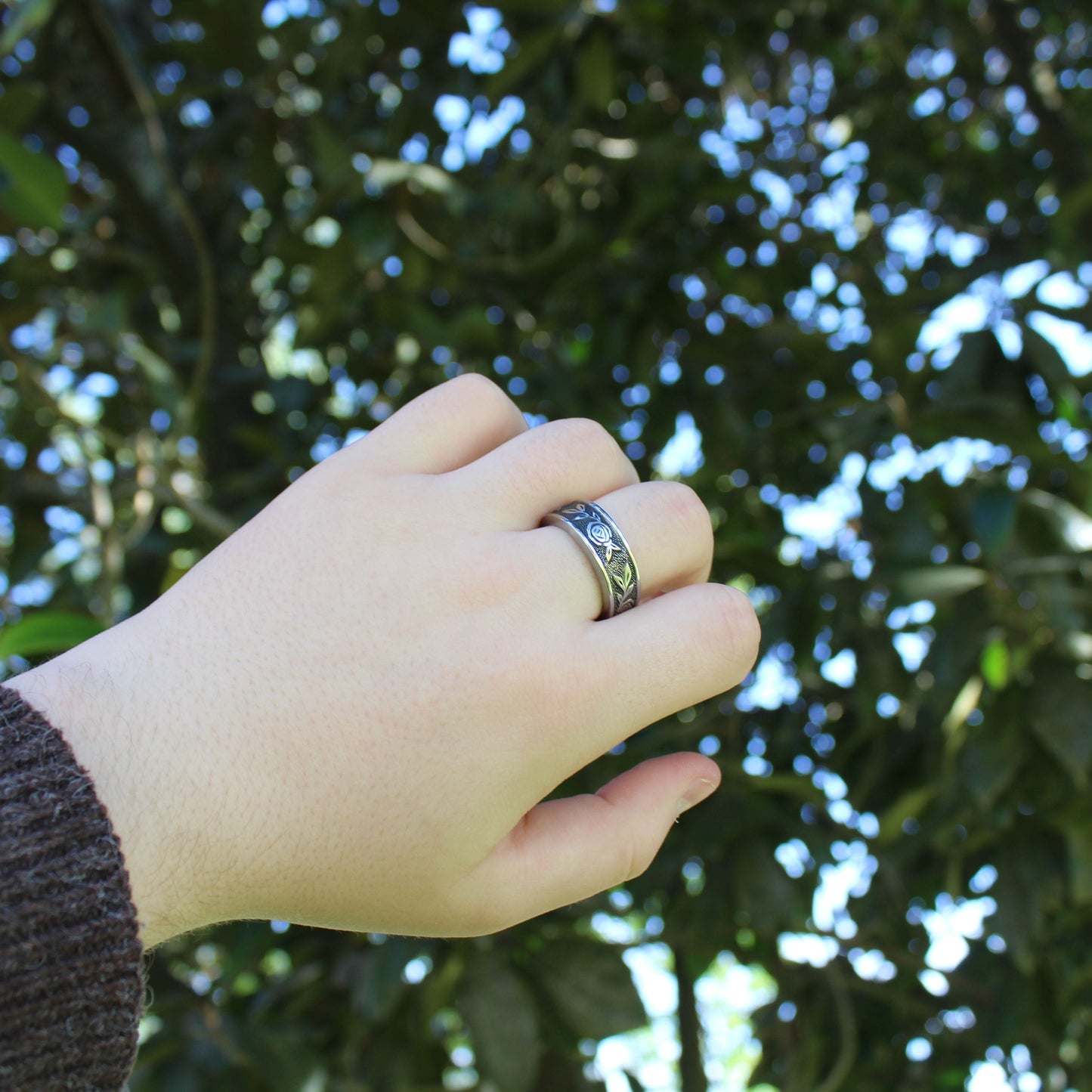Italian Rose Spoon Ring