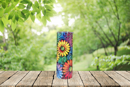 Daises Rainbow Tumbler