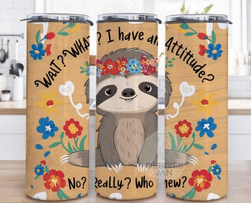Sloth with Attitude Tumbler