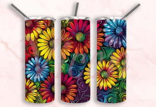 Daises Rainbow Tumbler