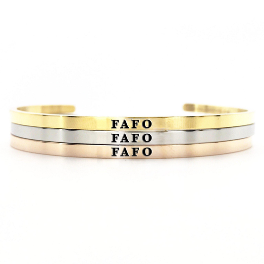 FAFO Acronym Dainty Bangle