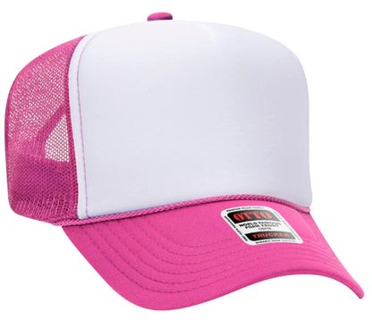 Tired Moms Club Neon Design Adult Otto Foam Trucker Hat