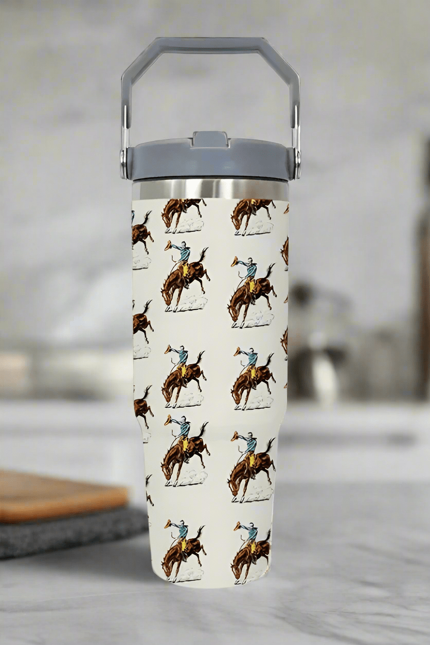 Let'r Buck Western Print 30oz Tumbler