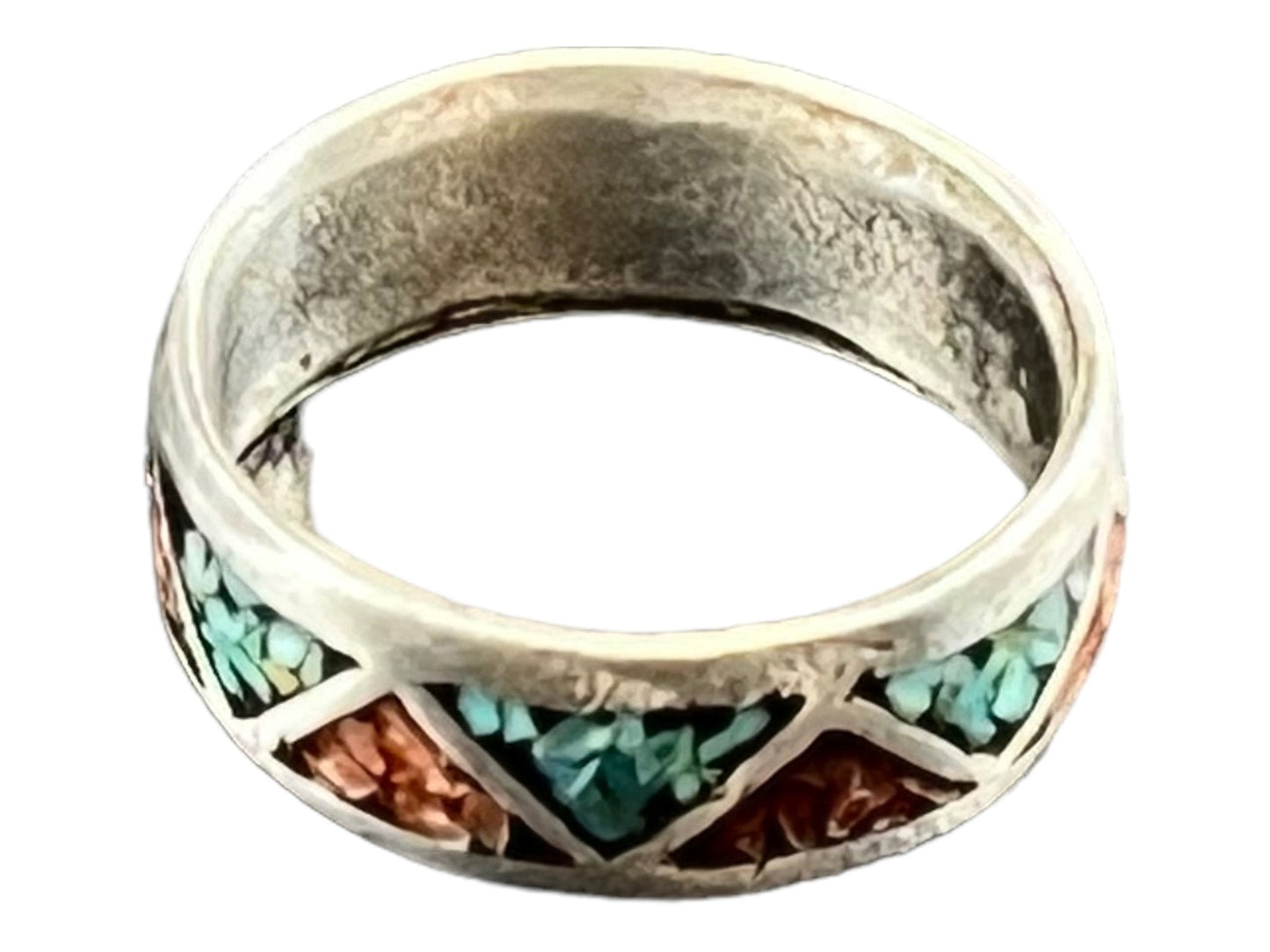 Turquoise ring - Turquoise inlay ring - size 6
